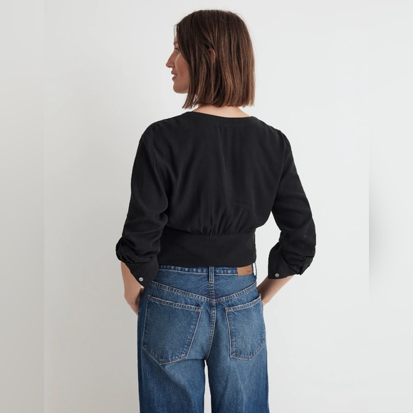 NWT Madewell V-Neck Button-Front Shirt Size XXS - Picture 7 of 7